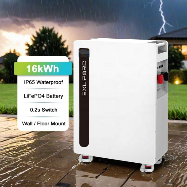 51.2V 15kWh 16kWh Split Floor Lithium Ion Battery Lifepo4 48V 300Ah Wall Mount System CAN IP65 Solar Energy Storage