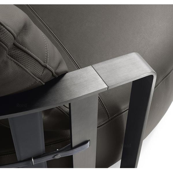 Detachable Custom Sofa Bed Italy Round Large Grey Black Cowhide Sofa Bed Furniture