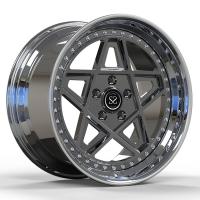 Para WTI Barrel+ polonês Grey Disc Custom que de Subaru WRX 2-PC forjou a liga orlara 5x114.3