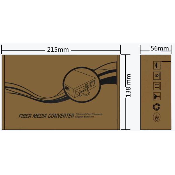 Duplex Mode  Fiber Media Converter , 20KM Switch Media Converter 0.5 KG Weight