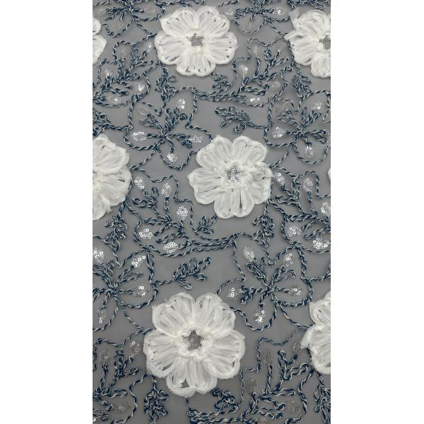 Corded Sequin Lace Elegent Wedding Embroidery Fabric for Wedding Gowns