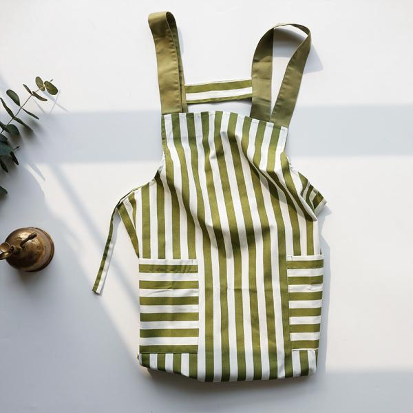 Custom Logo Printed Cotton Apron Professional Canvas Waiter Uniform Apron for Women