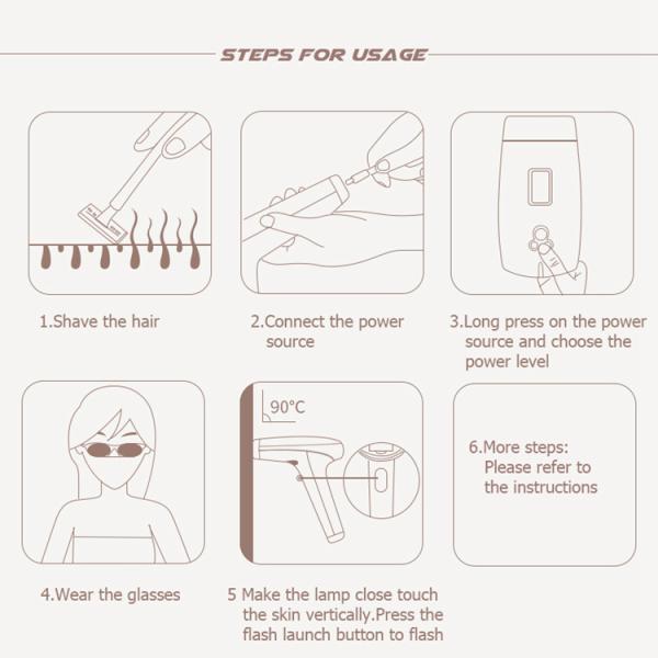 White ABS IPL Permanent Hair Removal Laser Machine 500000 Times Laser Flash