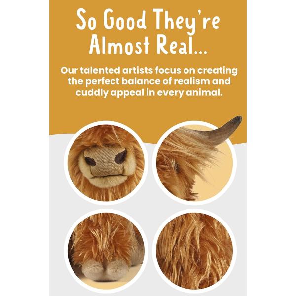 Коричневое набитое животное. Звуковая фермерская игрушка. Мягкий подарок для детей.