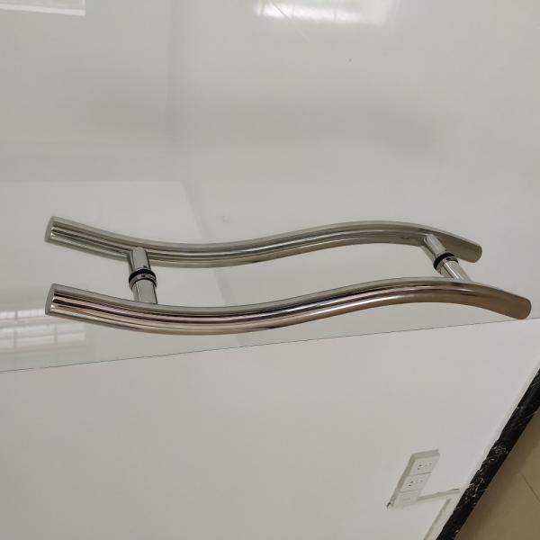 SUS304 Manche de porte en acier inoxydable de type H de verre échantillon 1-3 jours ouvrables Finition SSS/PSS