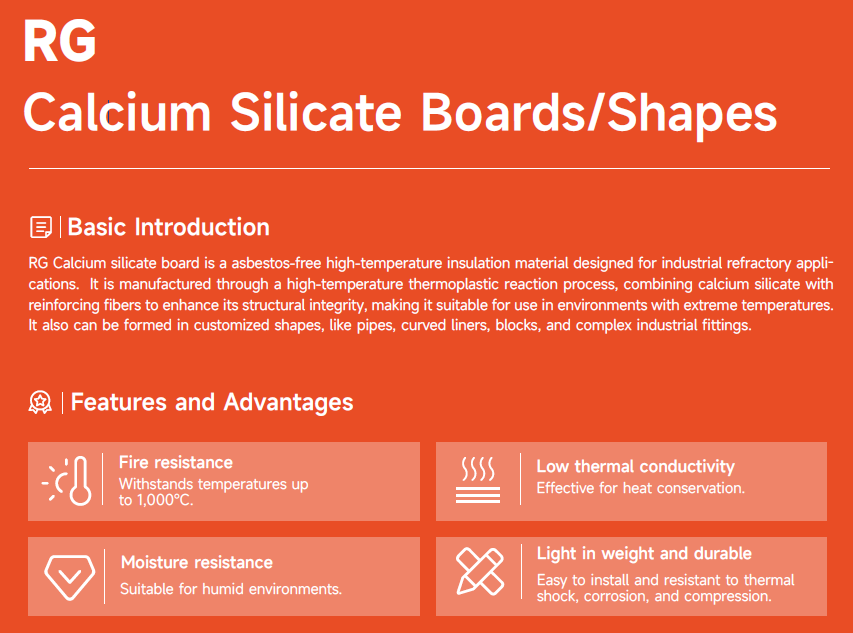 High Temperature 1100°C Calcium Silicate Shapes Pipe For Furnances Stoves Moisture Resistance