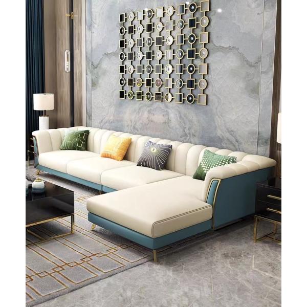 Canto nórdico luxuoso Sofa Hotel Home Modern de pano em forma de L