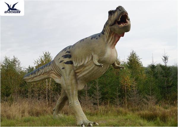 Attractive Animatronic Jurassic Dinosaur Garden Ornaments Mouth Movement With Sounds