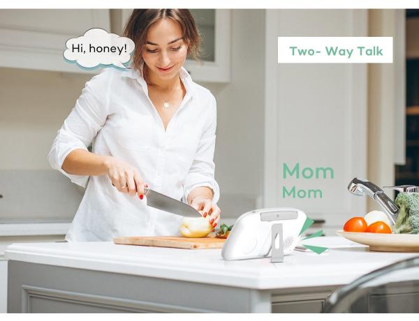 Smart Audio Two Way Baby Monitor 5.5 Inch 4K UHD Screen 4K Video Baby Monitor No WIFI