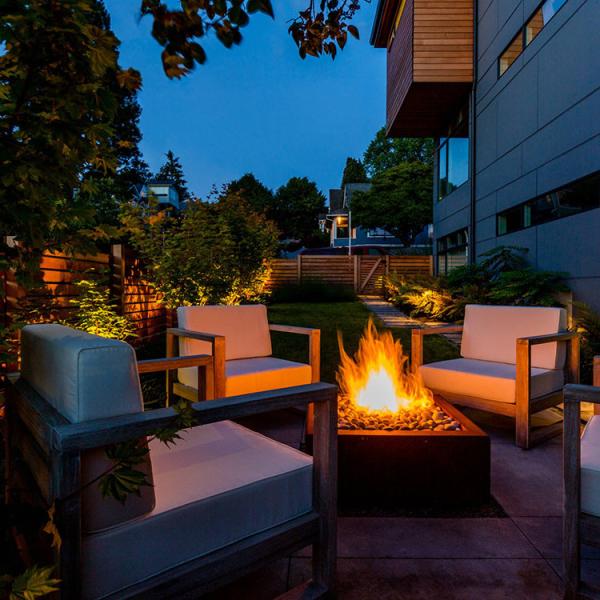 Simple Corten Steel Outdoor Fire Pit Rusty Round Design Garden Decoration Fire Pit