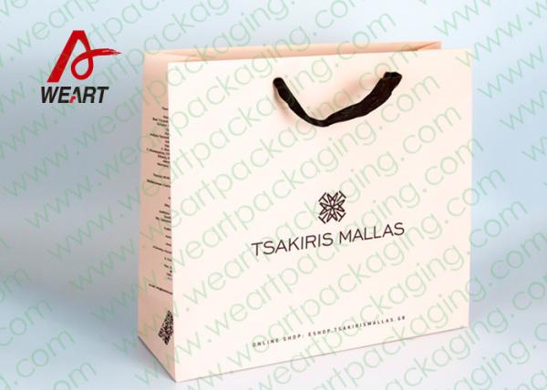 Grey & Pink Coloured Paper Gift Bags For Weddings 210gsm Material