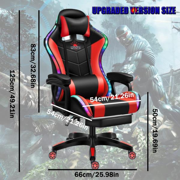 Alloy Steel Swivel Chair ALINUNU PC Massage Gaming Chair with Speakers and Lumbar Pillow
