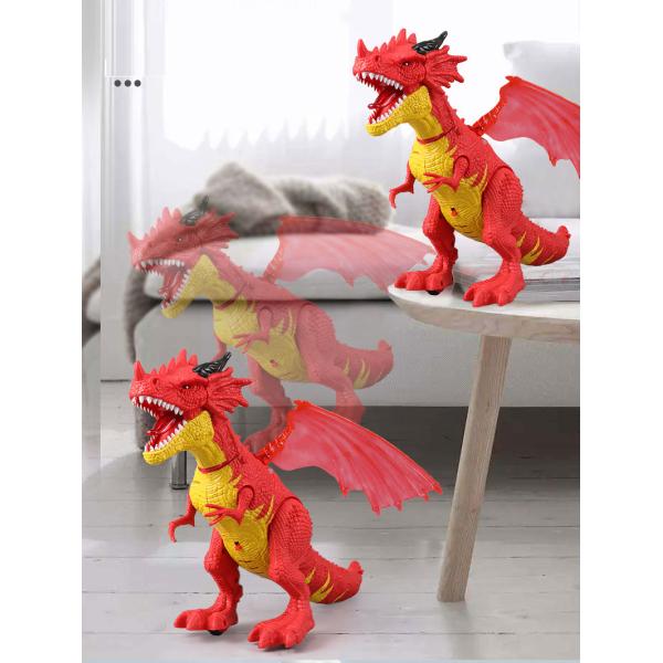 PVC Children'S Electric Spray Toy Flying Dragon With Light And Sound Spray Walking Dinosaur Model Toy