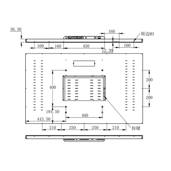 55-inch China-made Self-Service Terminal Vending Linux Embedded Capacitive Touchscreen PC Monitor