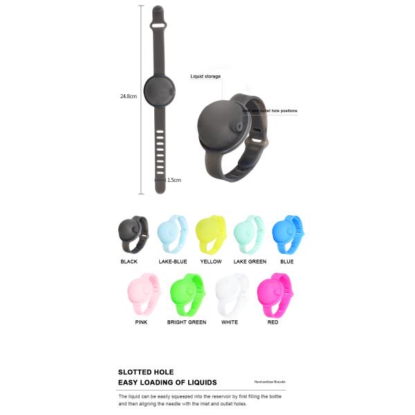 Многоразовый браслет дезинфицирующего средства руки силикона 10ml