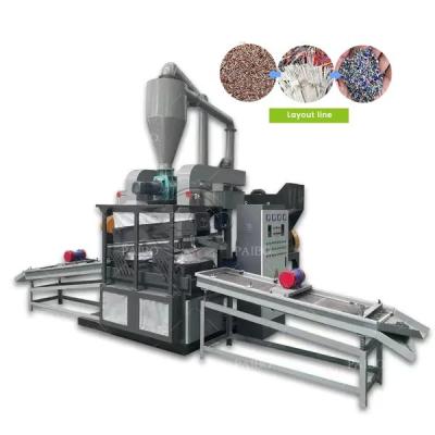 400-500 kg/h Máquina de granulação de fios de reciclagem de cabos de cobre para separação de cobre e plástico