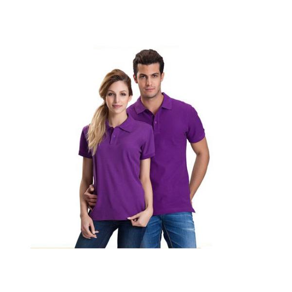 Colorful Short Sleeve Mens Cotton Polo Shirts Blank , Women Embroidered Polos