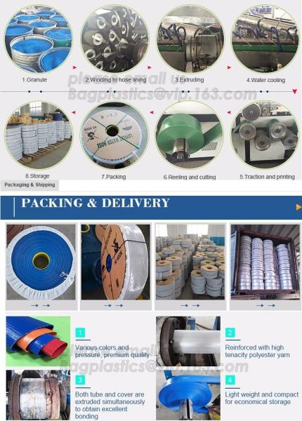 Liquid PVC Layflat Discharge Tubing High Pressure Water Hose 40MM For Agriculture Project