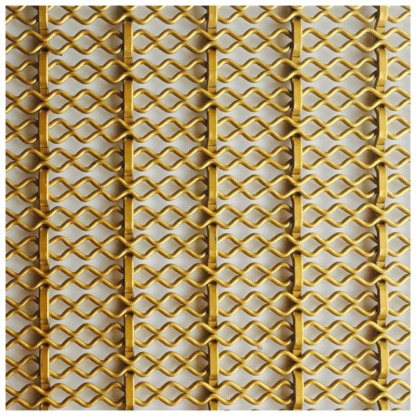 Customized Gold Wire Mesh For Decoration Partition And Kitchen Cabinet