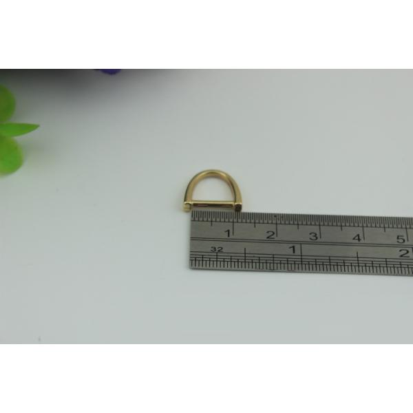 China factory design backpack metal d buckle,zinc alloy light gold metal d ring 10mm