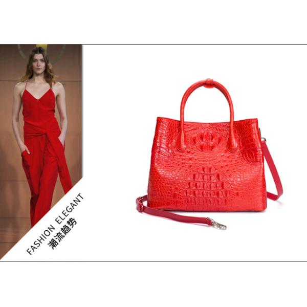 Genuine crocodile leather bag for women stylish high-capacity lady's handbag cross-body bag with one shoulder