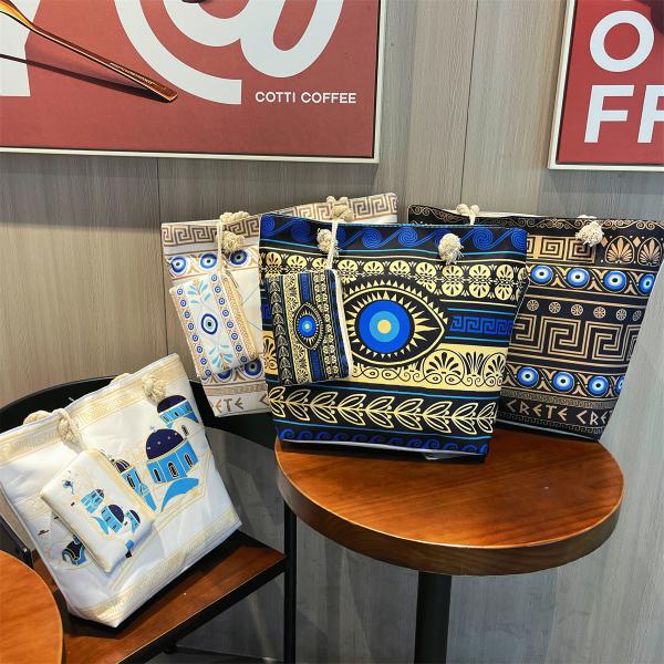 Evil Eye Tote Bag,Reusable Shopping Bags, Funny Novelty Canvas Tote Bag, Aesthetic Grocery Bags, Gifts For Women Mom
