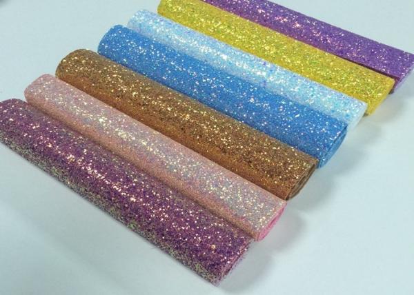 Chunky Glitter Fabric Mini Roll  Grade 3 Chunky Glitter Vinyl Fabric Roll For Wallpaper,Table Runner,Hair Bow DIY