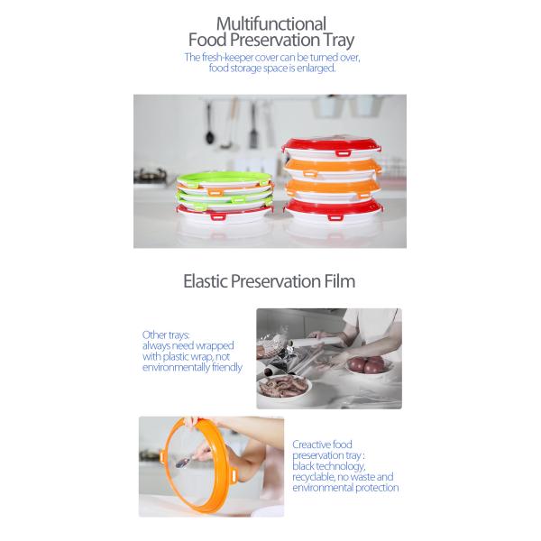 Диаметр 28cm подносов консервации еды PP TPU пластиковый