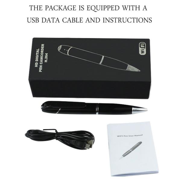 720P HD WIFI P2P Pen Spy Hidden Camera Covert Video Streaming Recorder Home Security Nanny Camera Remote Baby Monitor