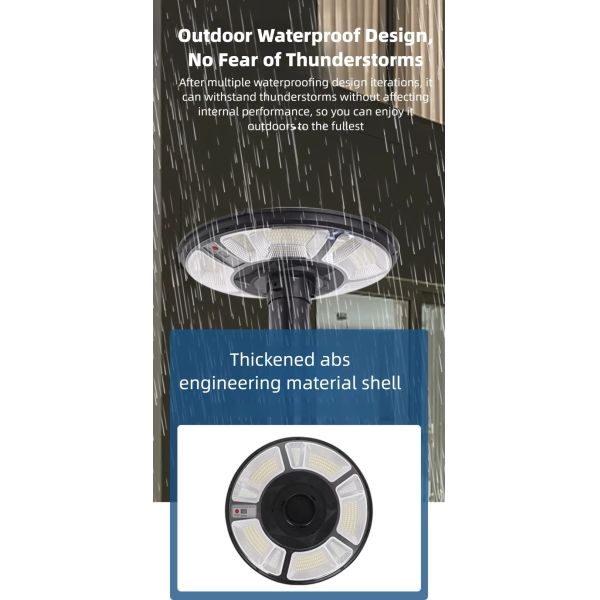 IP65 Rated Solar Garden Light with Human Body Induction and 18000mAh Battery for Outdoor Solar Yard Lighting