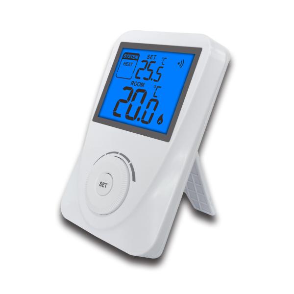 Blue LCD Backlight Smart Non-programmable RF Heating and Cooling Thermostat