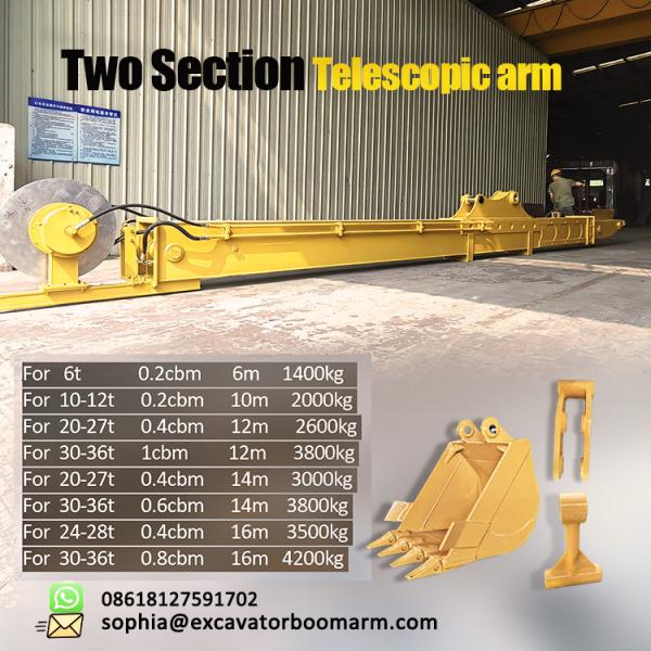 Рука 14m ковша экскаватора KOMATSU телескопичная, рука достигаемости экскаватора Q960 Q355B телескопичная длинная для продажи