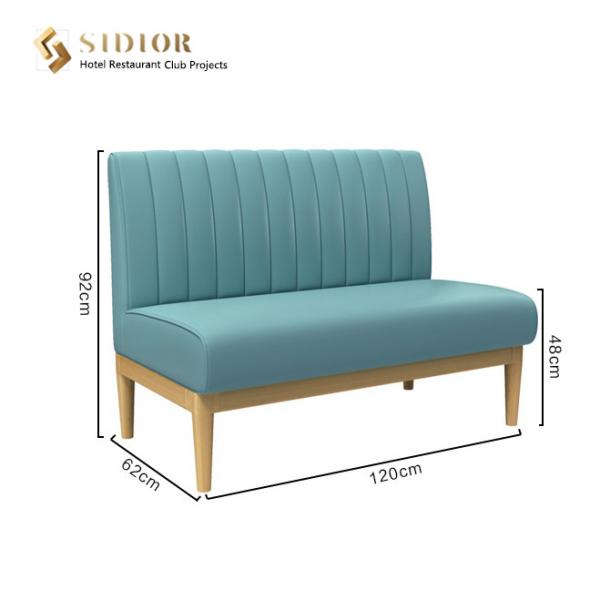 Restaurant & Hotel Couch Sofa, Club Booth Sofa, Lobby Couch, PU Leather Upholstery, High Density Foam