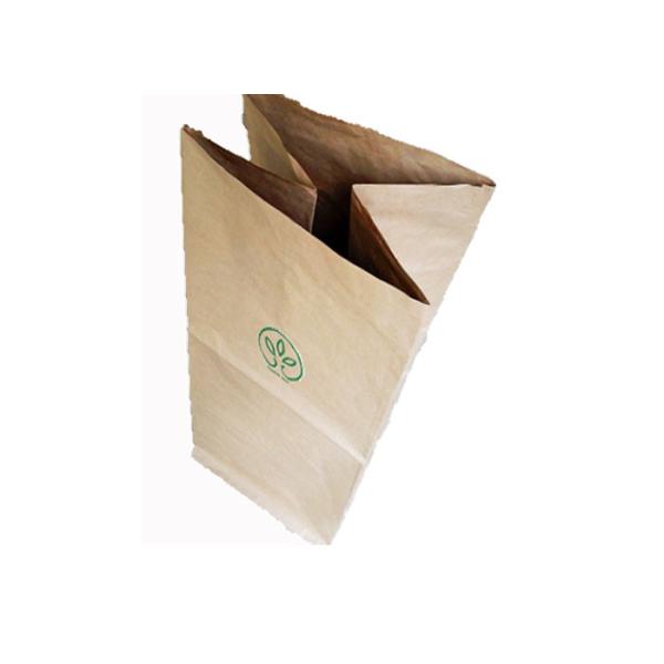 Биодеградабле бумажные мешки Брауна Крафт отхода сада двора бумажных мешков дна щипка