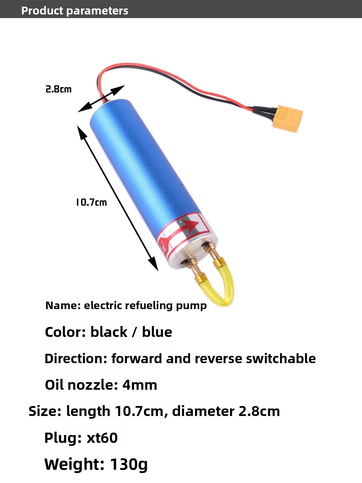 Spark Electric Mini Water Pump Model DLE OS Forward Reverse Gear Oil Pump for Aircraft Gasoline Engine Metal Material