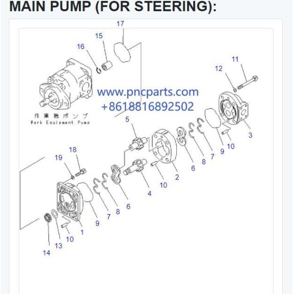 705-52-21070 Hydraulic Steering Pump For Dozer D41-6
