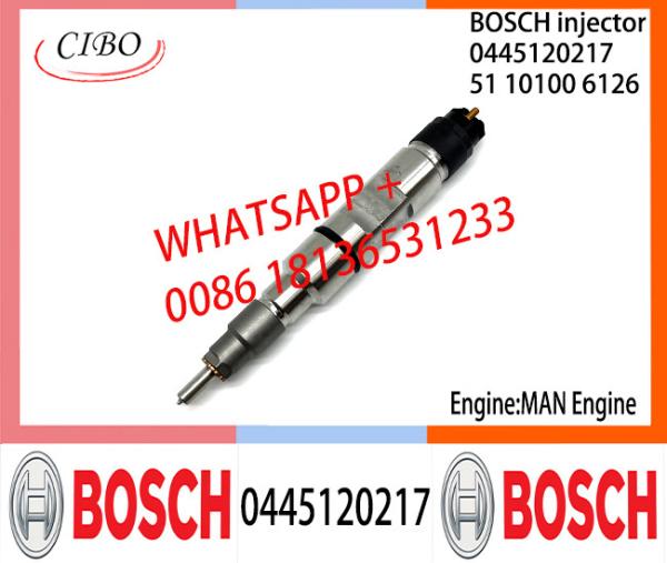 Conjunto original 0445120217 do injetor de combustível 51101006126 de BOSCH 0445120217 51101006126 para o HOMEM NEOPLAN TEMSA YOUNGMAN