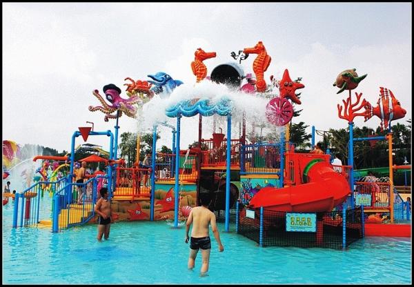 Water Park Equipments, Kids' Water Playground For 50 Riders 17.5 * 11 * 7m
