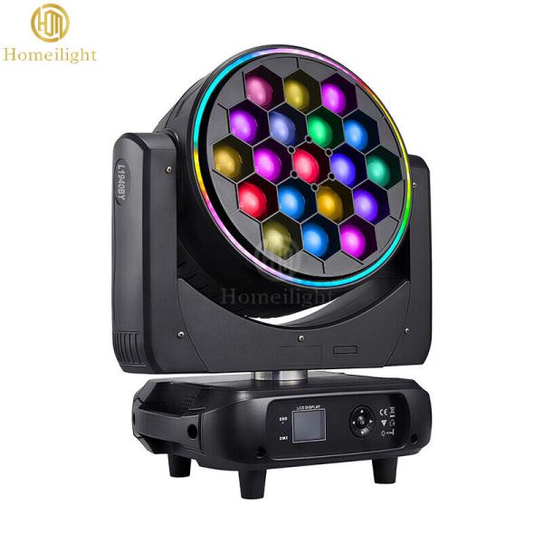 Nova chegada 19pcs 40W 4IN1 RGBW Luzes Luz de palco LED Moving Head Light Club DJ LED Iluminação
