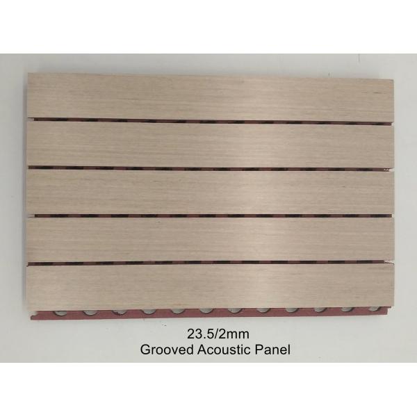 Tejas de techo sin costura de alta absorción de madera con ranuras paneles acústicos tablero de insonorización