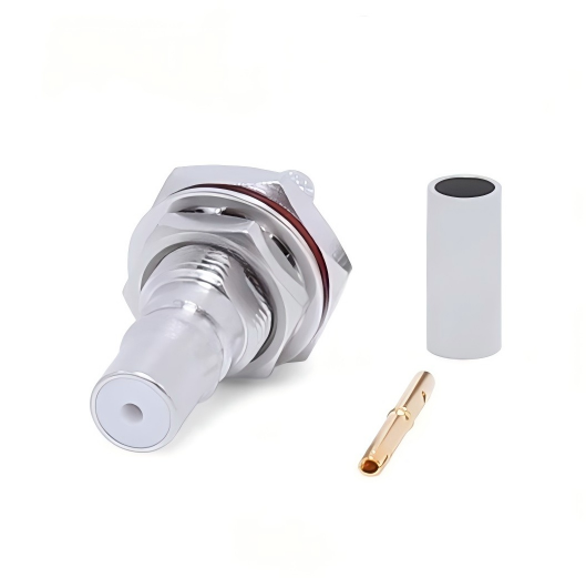 RF Connector 4.3-10 Male Right Angel Minidin Connector For 1/4 Super-flexible Cables