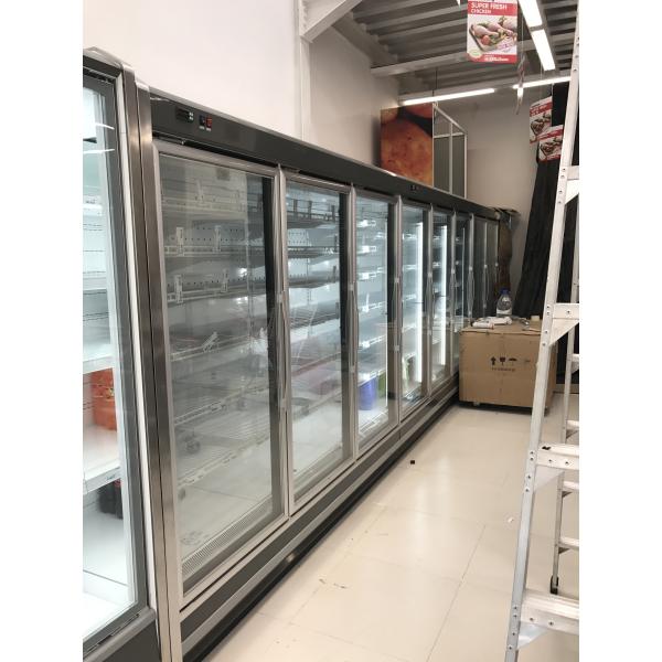 Холодильник Multideck места стены дисплея мороженого удаленный с прозрачным стеклом