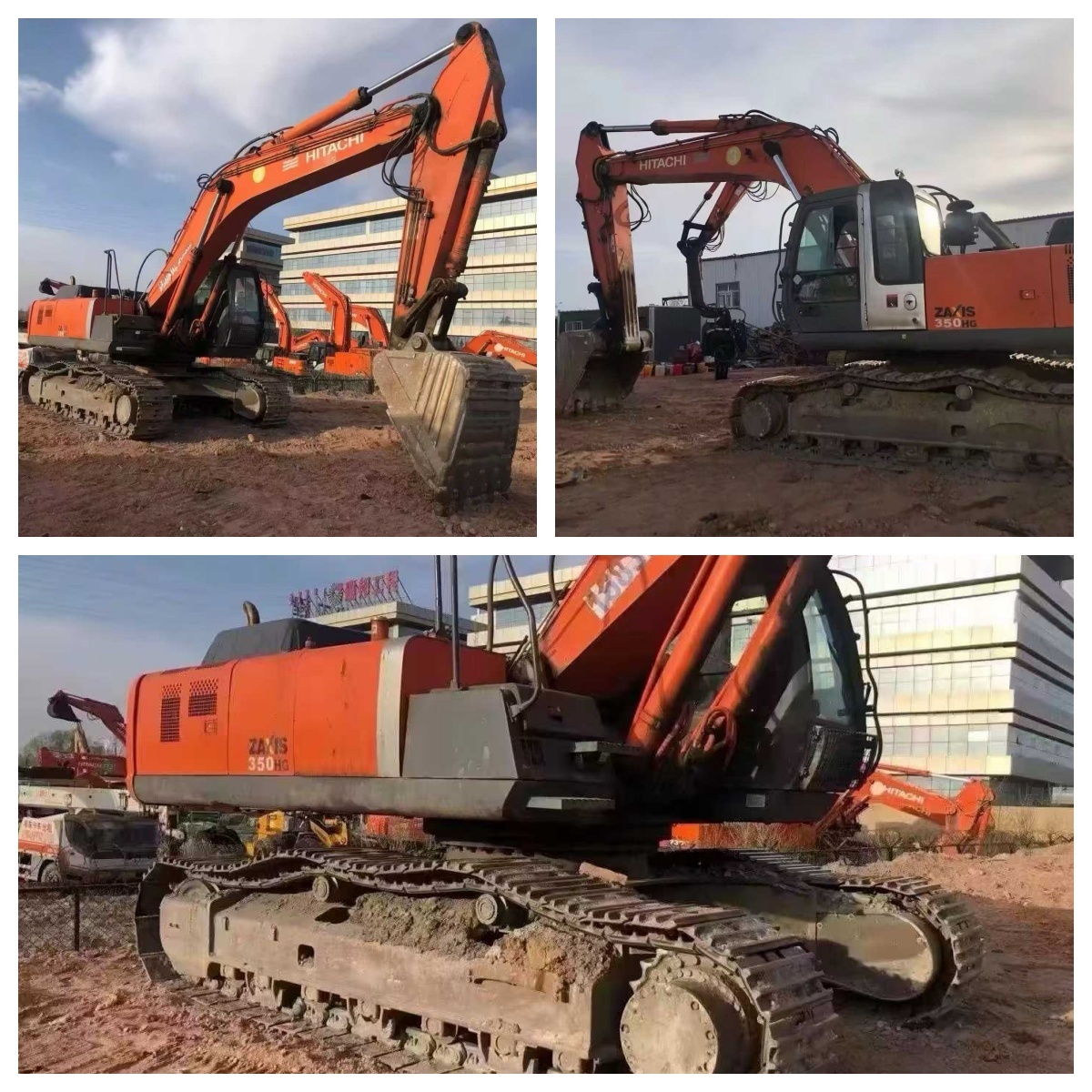Used Hitachi ZX350-3G 35 Ton Medium Crawler Excavator Construction Digging Machine