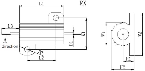 Gold Wire Wound Resistor RX RXG  200W Aluminum Housed Resistor
