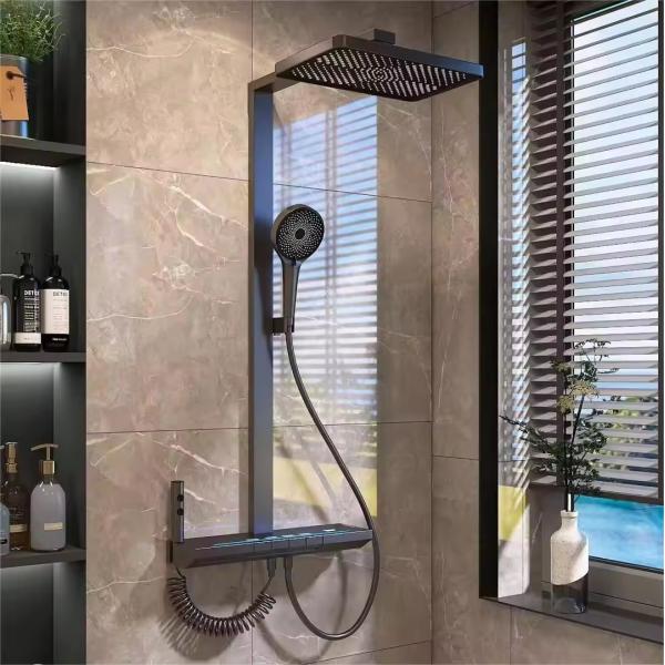 Stainless Steel Shower Set Modern Design Style and 4 Massage High Pressure Shower Heads