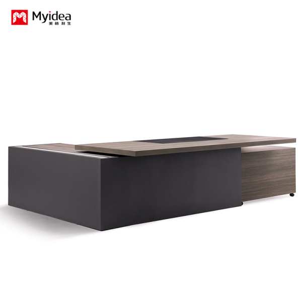 customization Office Manager Supervisor Desk L-shaped Independent Office Desk with Cabinet Concealed Wire Box Manager Desk