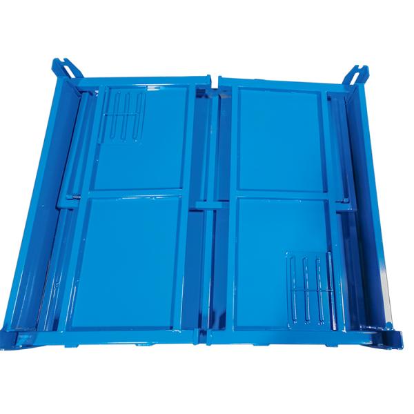 Тяжелая промышленная складная стальная контейнерная корзина с порошковым покрытием