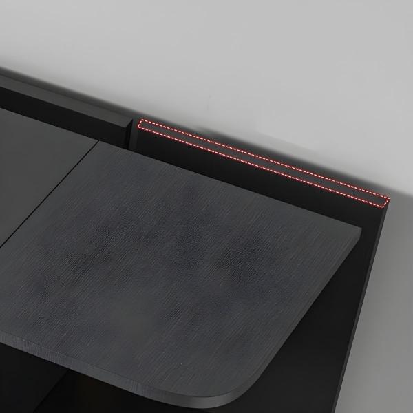 Mobiliário de quarto Armário de tecido MDF Porta deslizante Armário de armazenamento