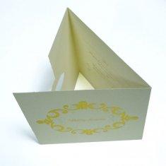 Impression de carte stratifiée par invitation polychrome de mariage de mode avec l'estampillage chaud d'or