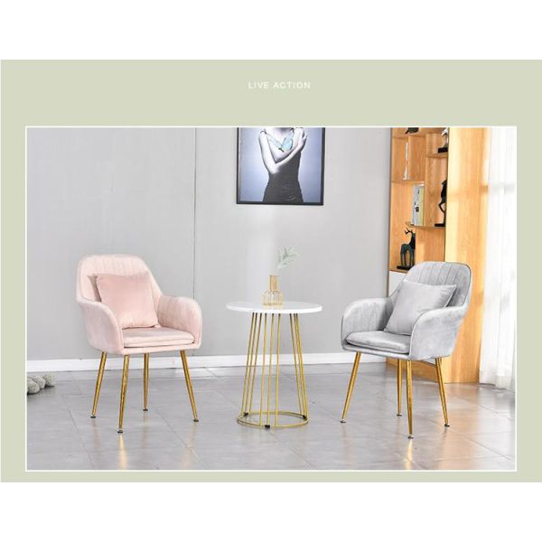 Type Modern Chairs Upholstered Nordic Gold Luxury High Back Lounge Velvet Dining Chair
